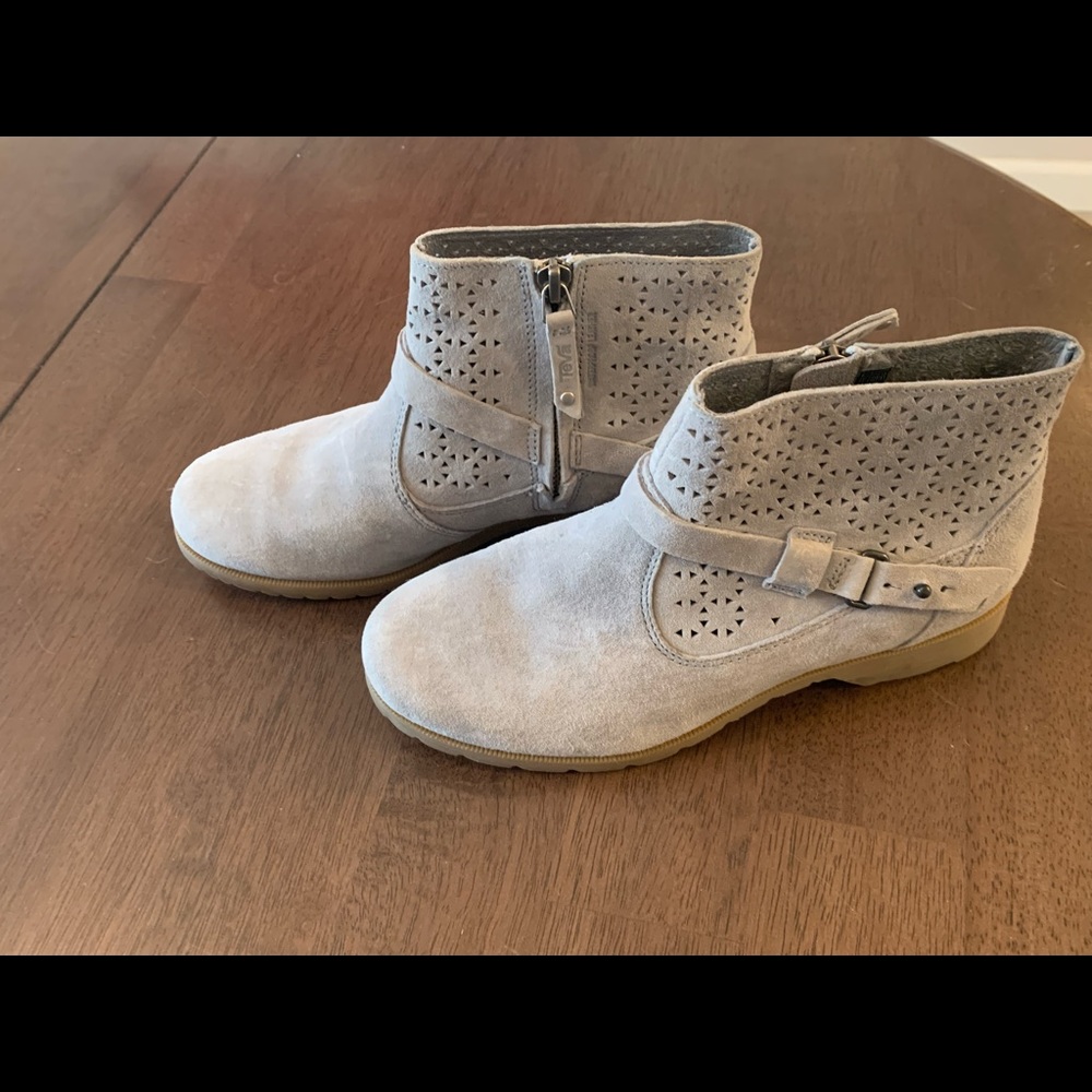 Gray Teva booties